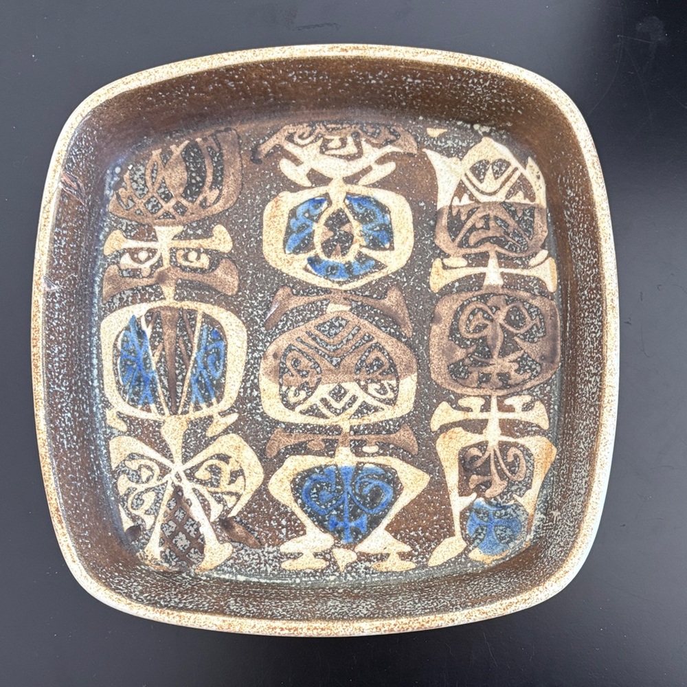 Royal Copenhagen Baca series square dish designed by Nils Thorsson